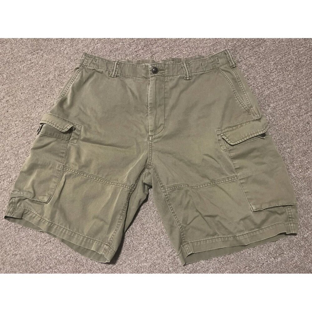 Mens Size 34 Polo Ralph Lauren Olive Green Utility Cargo Shorts